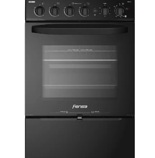 Cocina a Gas 4 Platos Fensa Experience con VaporBake y Cubierta Vidrio F 3000 BT Negra