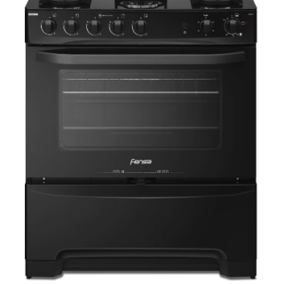 Cocina a Gas 5 Platos Fensa Experience Cubierta Vidrio y Grill Eléctrico F 6500 T Negra