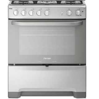 Cocina a Gas 5 Platos Fensa Experience con VaporBake y Triple Llama F 5500 T Inox